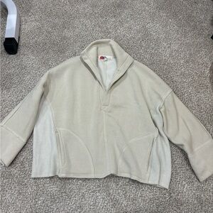 Free People Beach Cream Cozy Pullover Sweatshirt